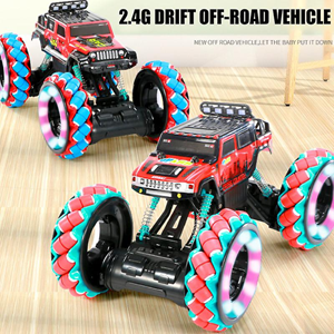  ماشین کنترلی شارژی آفرود جیپ قرمز با دو کنترل دستی و دستبندی Off-Road RC Car Drift Wheels 1:10 -اسباب بازی